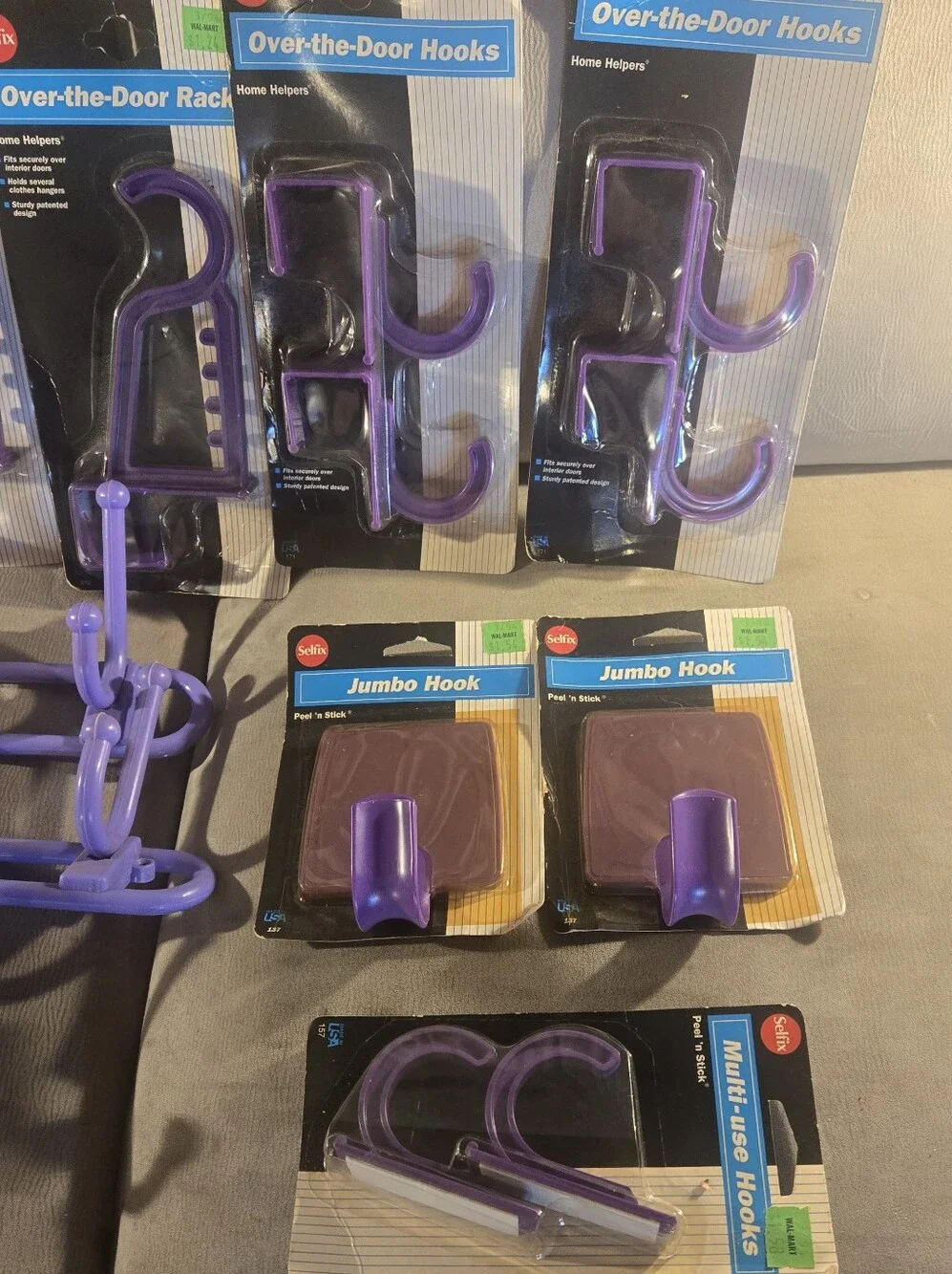 Selfix Purple Over-the-Door Hooks & Racks, Handy Hook Bundle